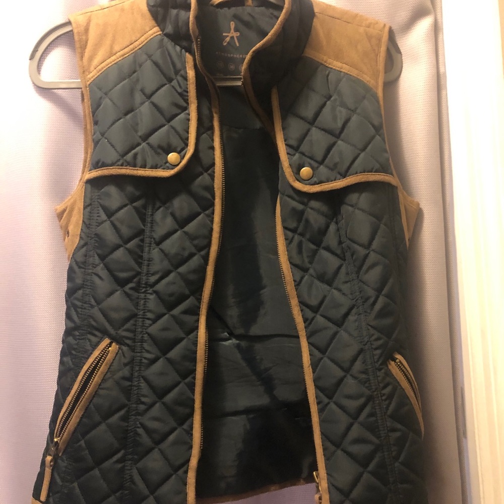 Quilted and Suede Vest Size M